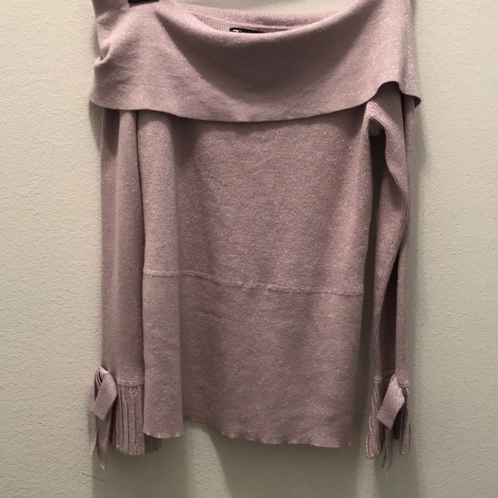 Lavender and silver threaded sweater